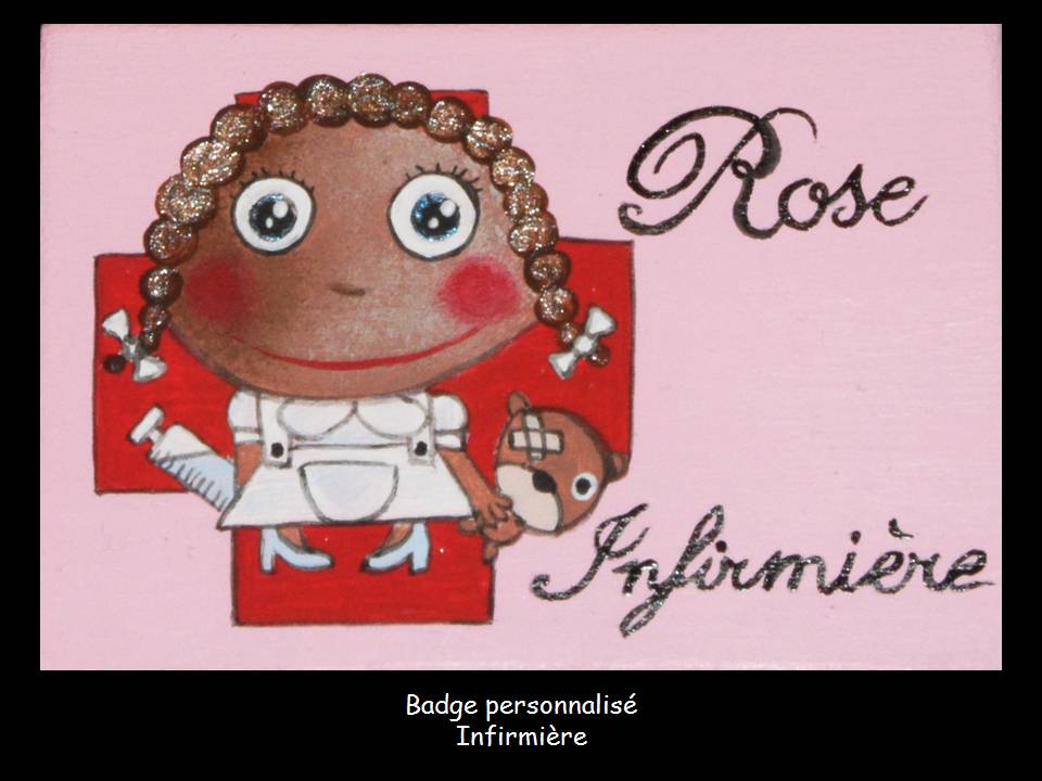 Badge Infirmière Rose