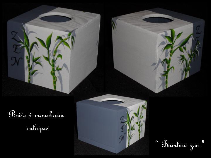 Boîte à mouchoirs cubique Bambou
