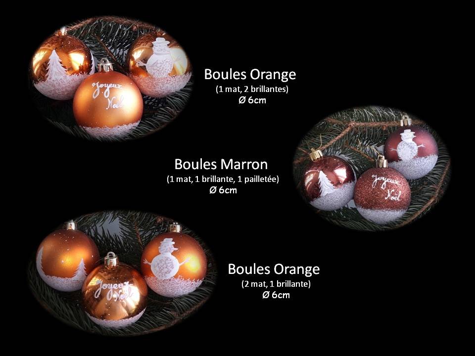 Boules orange marron 1
