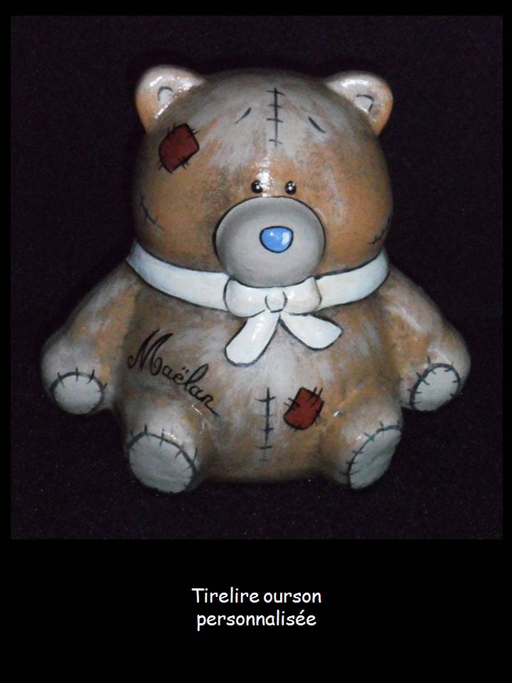 Tirelire ourson personnalisée