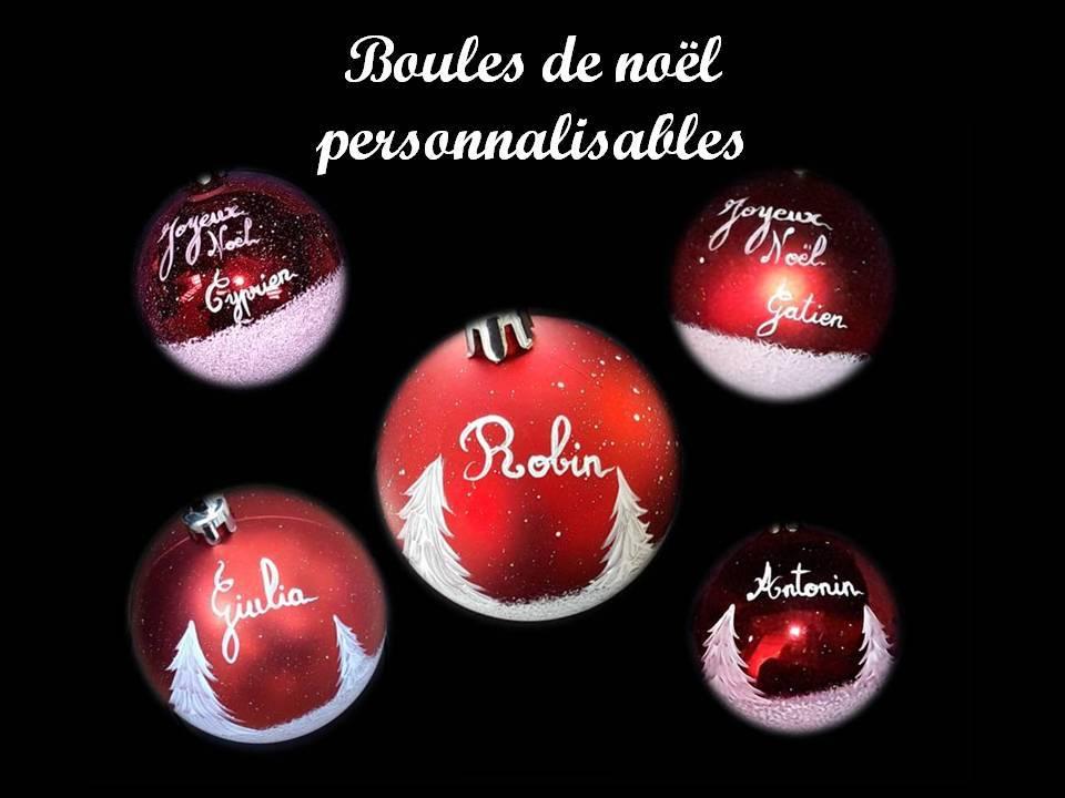 Boules de noël personnalisables